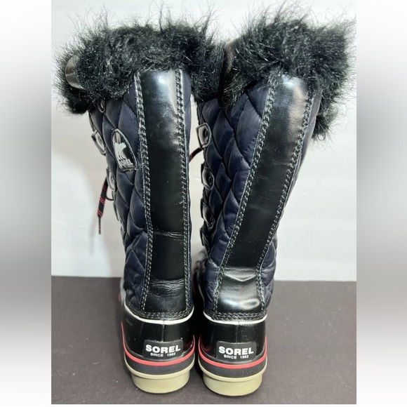 Sorel Womens Tofino Winter Boot Tall Black/Red NL2191-010 Size 8 12” Superb! - Picture 5 of 10